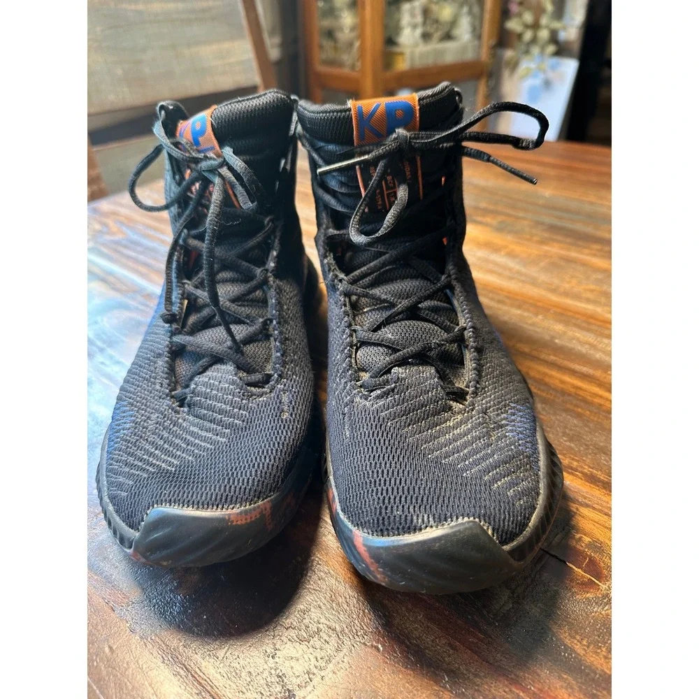 Adidas Pro Bounce 2018 Kristaps Porzingis PE Mens 9.5 Black Orange Blue B41990‎